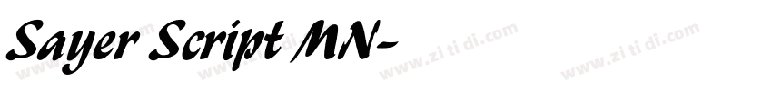 Sayer Script MN字体转换